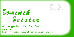 dominik heisler business card